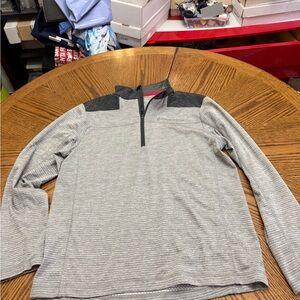 Vineyard Vines Men’s Light Gray & Charcoal Quarter-Zip Shirt Jacket